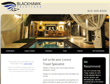Tablet Screenshot of blackhawkvacations.com